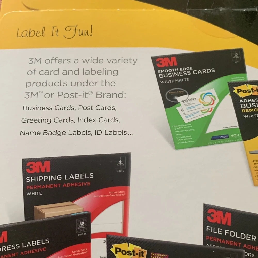 New in Package Name Badge Post-It Labels